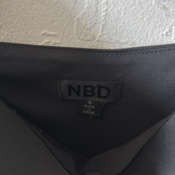 Revolve NBD Delfino Slip Asymmetrical Dress Semi Sheer Black Size Small - Picture 5 of 6